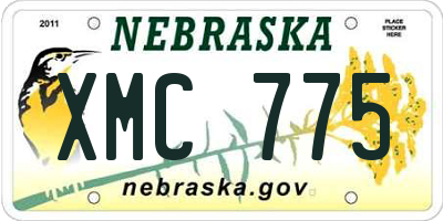 NE license plate XMC775