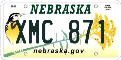 NE license plate XMC871