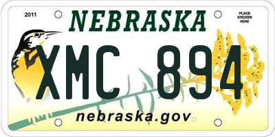 NE license plate XMC894