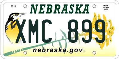 NE license plate XMC899