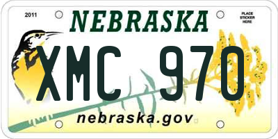 NE license plate XMC970