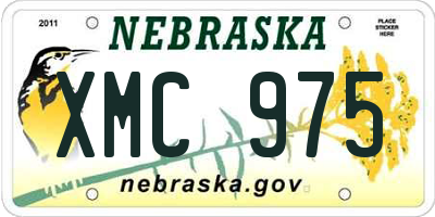 NE license plate XMC975