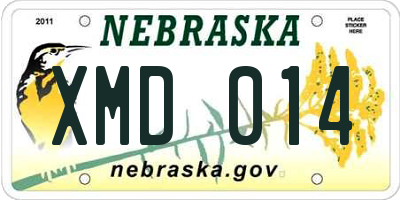 NE license plate XMD014