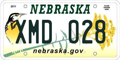 NE license plate XMD028