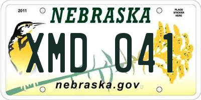 NE license plate XMD041