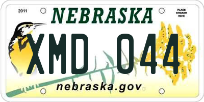 NE license plate XMD044