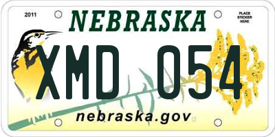 NE license plate XMD054