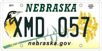 NE license plate XMD057