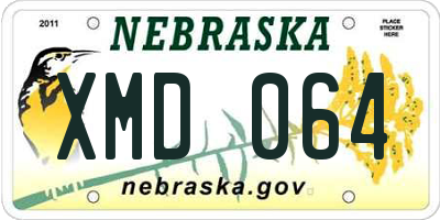 NE license plate XMD064