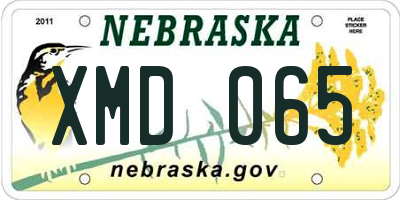 NE license plate XMD065