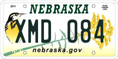 NE license plate XMD084