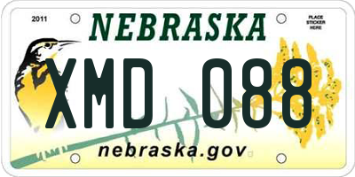 NE license plate XMD088