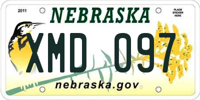 NE license plate XMD097