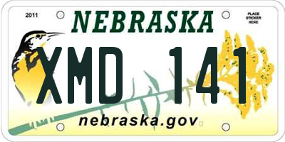NE license plate XMD141