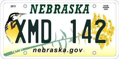NE license plate XMD142