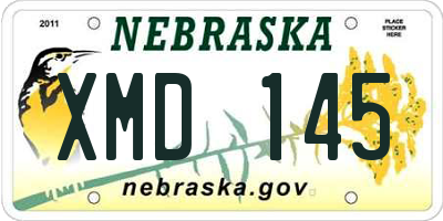 NE license plate XMD145