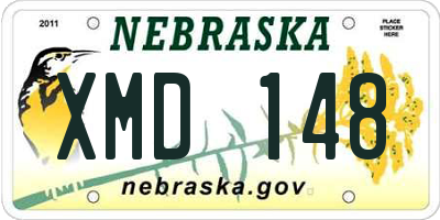 NE license plate XMD148