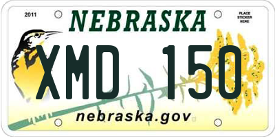NE license plate XMD150