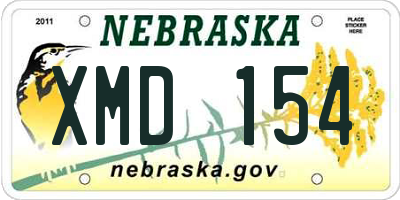 NE license plate XMD154