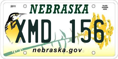 NE license plate XMD156