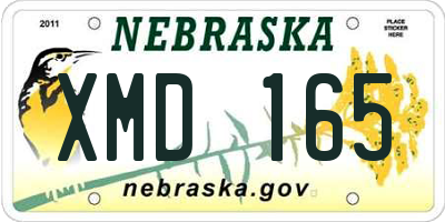 NE license plate XMD165