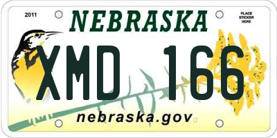 NE license plate XMD166