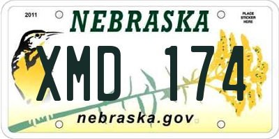 NE license plate XMD174