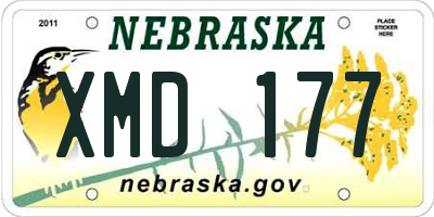 NE license plate XMD177