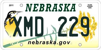 NE license plate XMD229