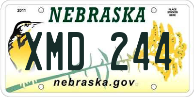 NE license plate XMD244
