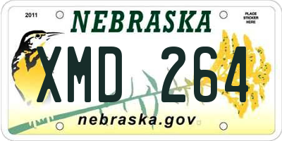 NE license plate XMD264