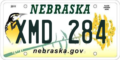 NE license plate XMD284