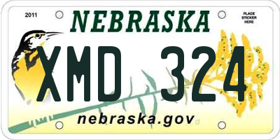 NE license plate XMD324