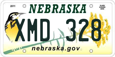 NE license plate XMD328