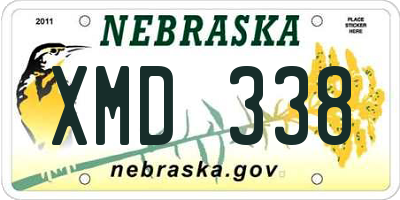 NE license plate XMD338