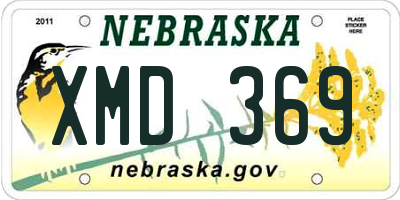 NE license plate XMD369