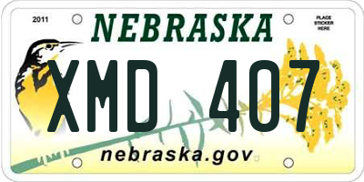 NE license plate XMD407