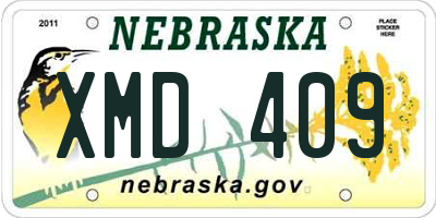 NE license plate XMD409