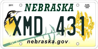 NE license plate XMD431