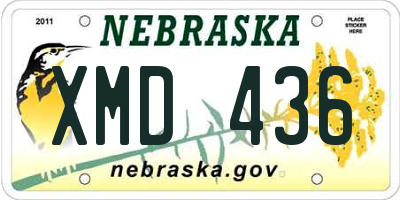 NE license plate XMD436