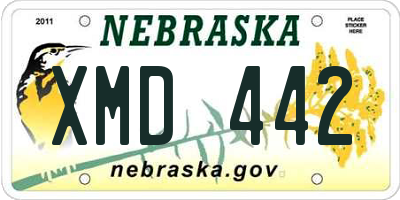 NE license plate XMD442