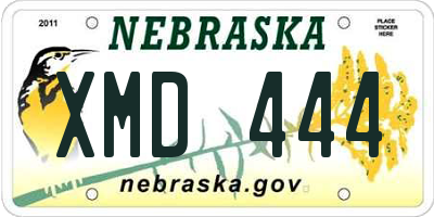 NE license plate XMD444