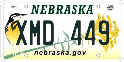 NE license plate XMD449