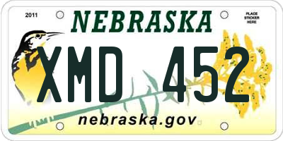NE license plate XMD452