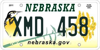 NE license plate XMD458
