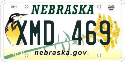 NE license plate XMD469