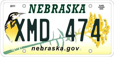 NE license plate XMD474