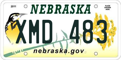 NE license plate XMD483