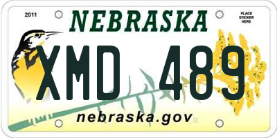 NE license plate XMD489