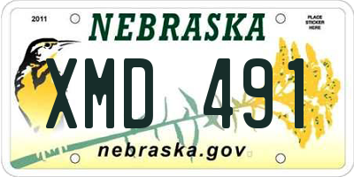NE license plate XMD491